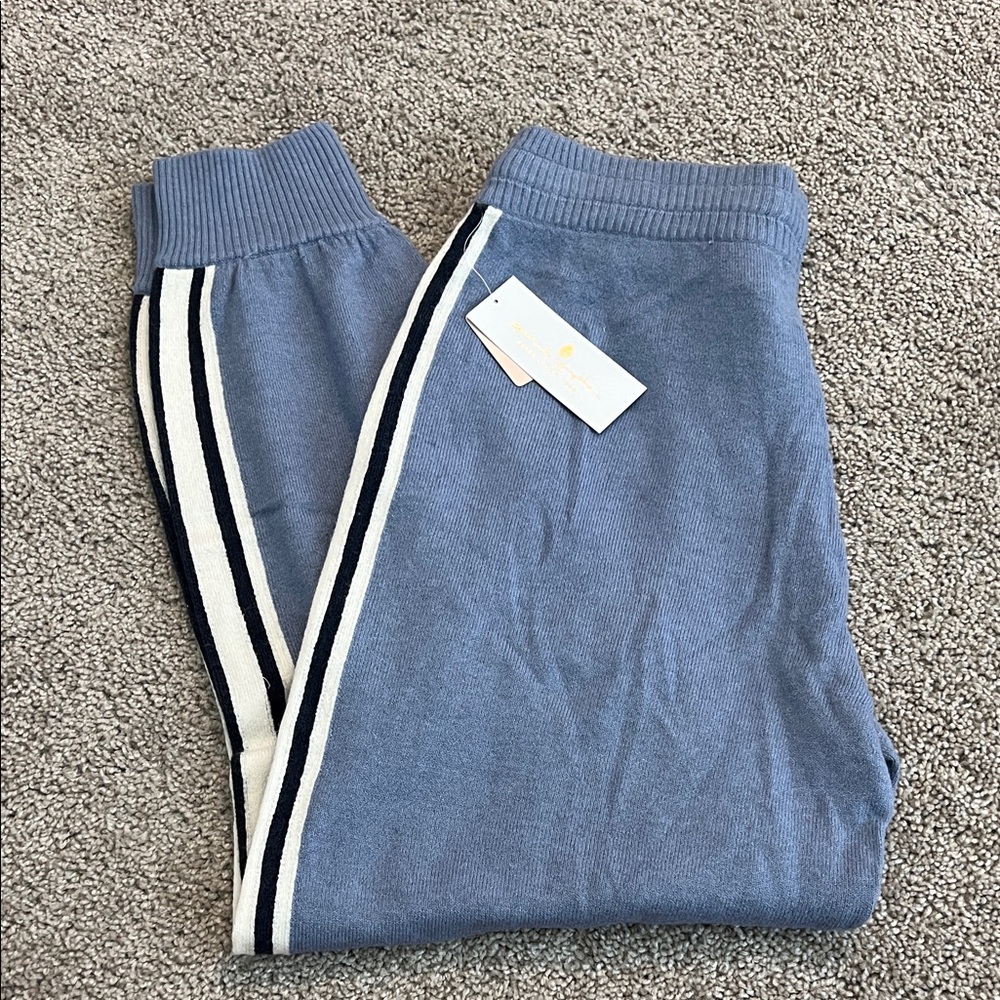 Spiritual Gangster Blue Joggers with Stripes